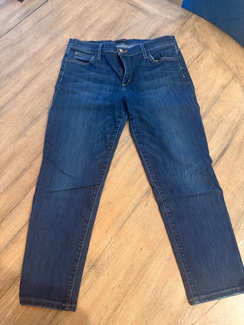 Joe's Jeans Indigo Cropped Straight Ankle Jeans